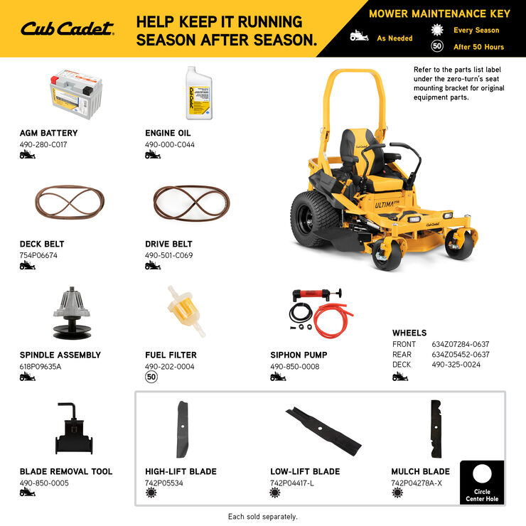 Cub cadet zt1 discount 50 deck vibration